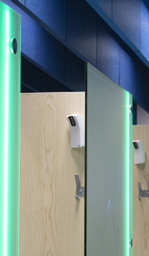 Steinel KNX tunnistin n&auml;ytteenottokopissa